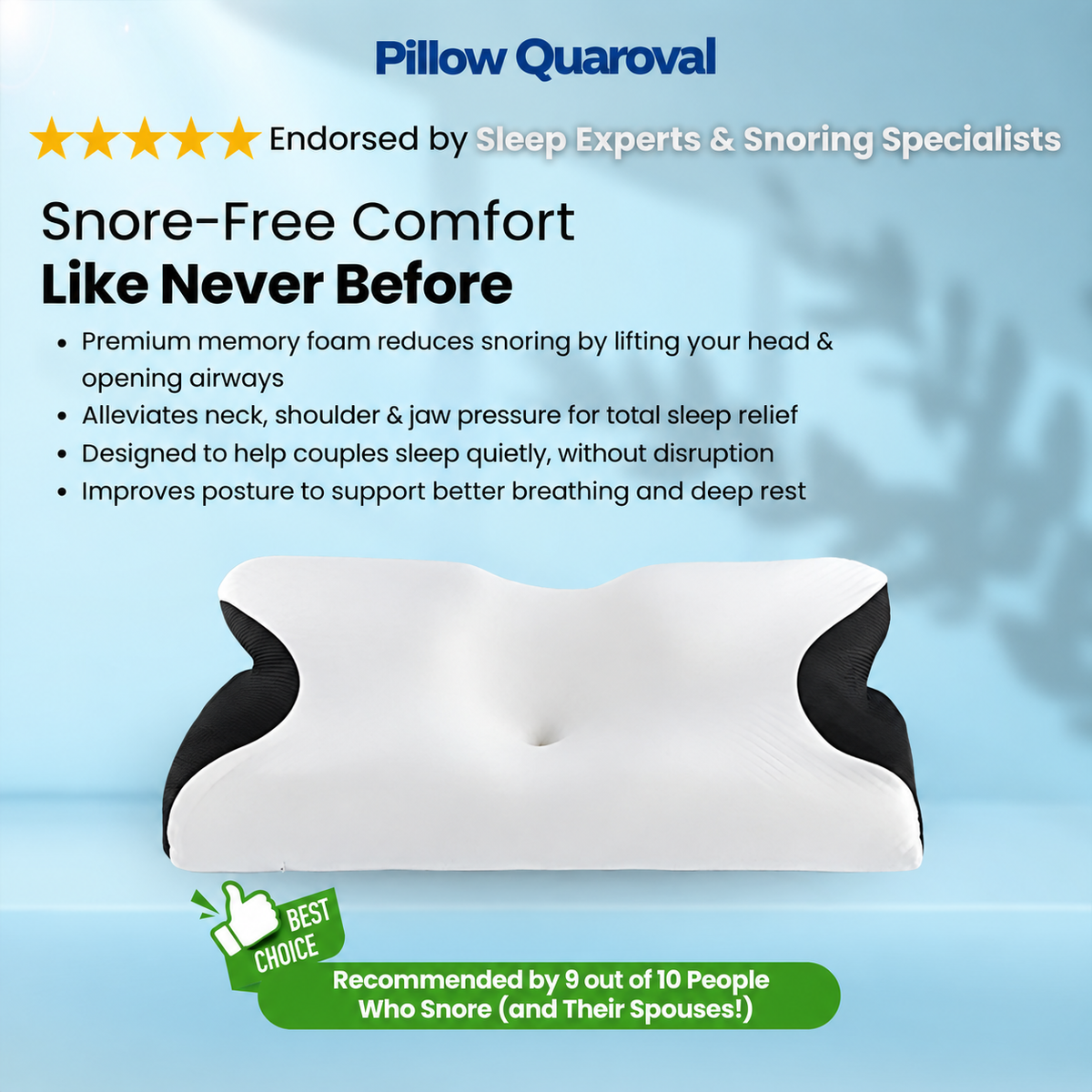 The Pillow That Silences Snoring - By Fixing Your Sleep Posture